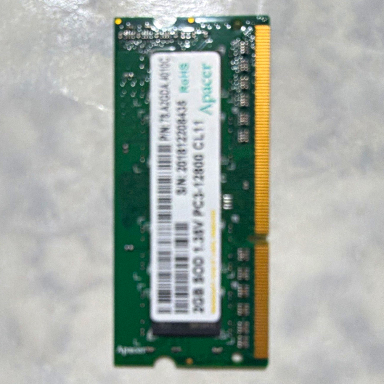 Apacer 2GB DDR3-1600 PC3-12800 204-Pin SO-DIMM Laptop RAM Non-ECC