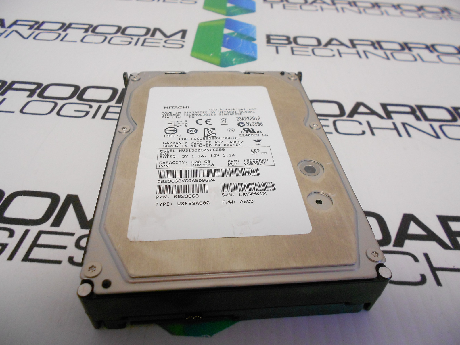 Nexsan Imation E-Series E18 E18V 600GB 15K 3.5" SAS Hitachi Hard Drive W/ Tray