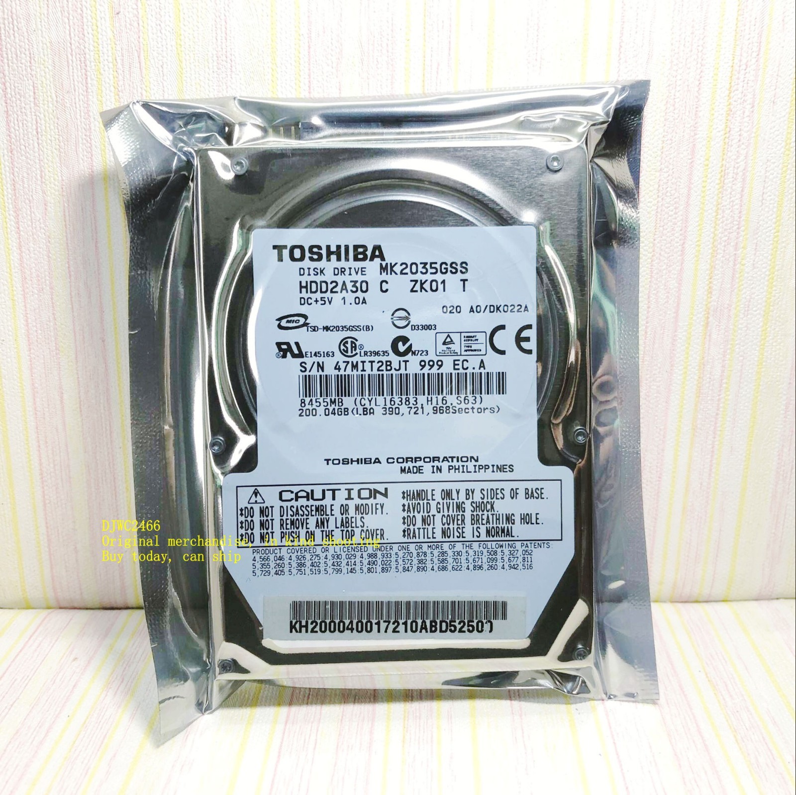 Toshiba MK2035GSS SATA 200g notebook hard drive / car hard drive