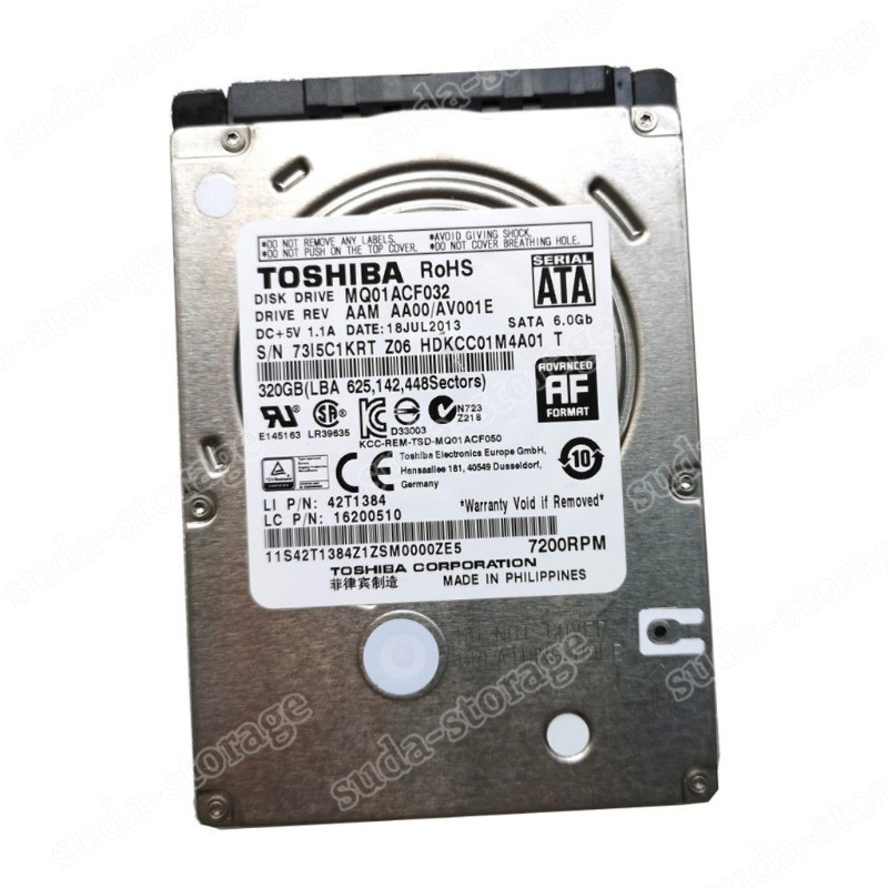 1PCS New Toshiba 320GB MQ01ACF032 7200RPM 16MB SATA 2.5" Laptop HDD Hard Disk D