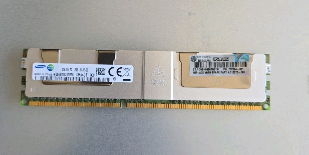 Samsung 32GB 4Rx4 PC3L-14900L-13-12-C0 HP Server Memory 