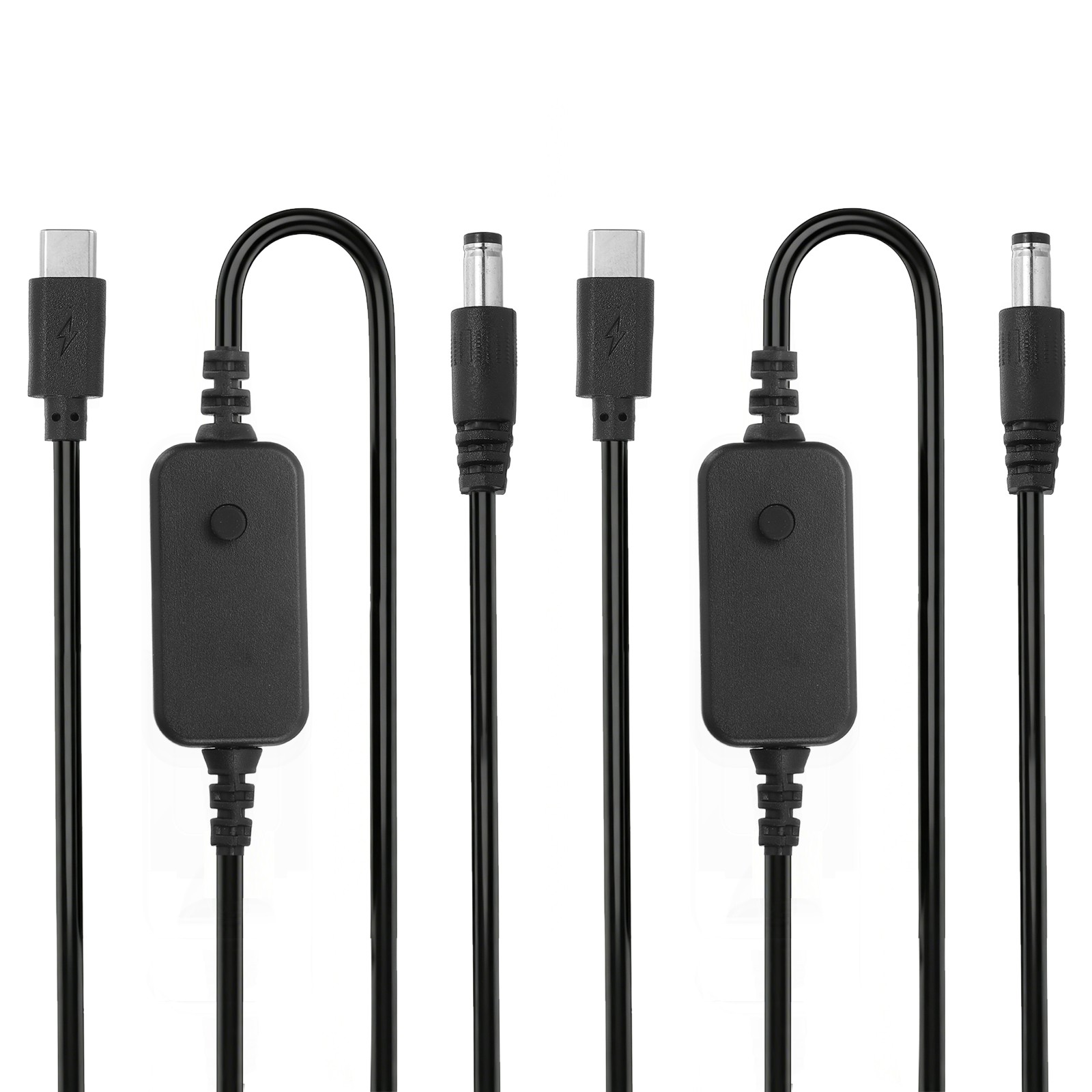 2Pcs 1.18m/3.9ft USB C to DC PD Adapter 5V 9V 12V 15V 20V PD Trigger Cable