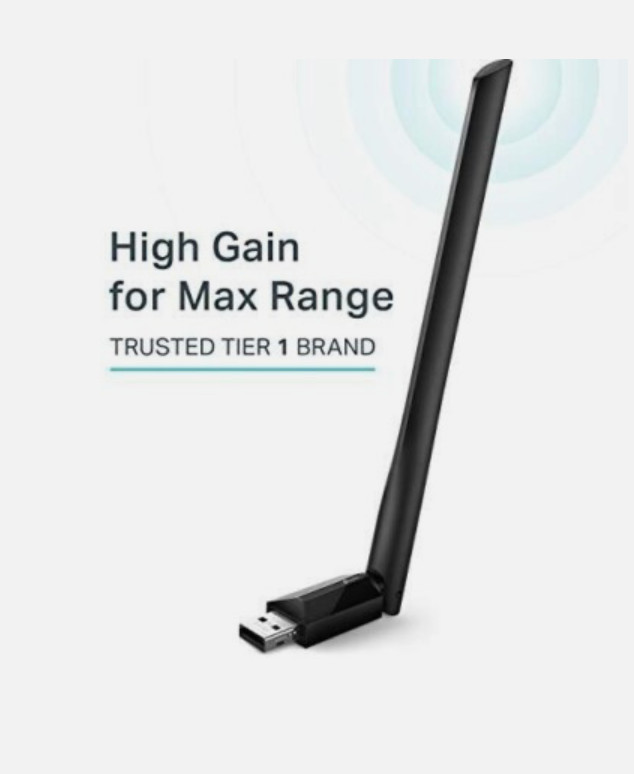 TP-Link Archer T2U Plus AC600 USB WiFi Adapter Dual Band High Gain