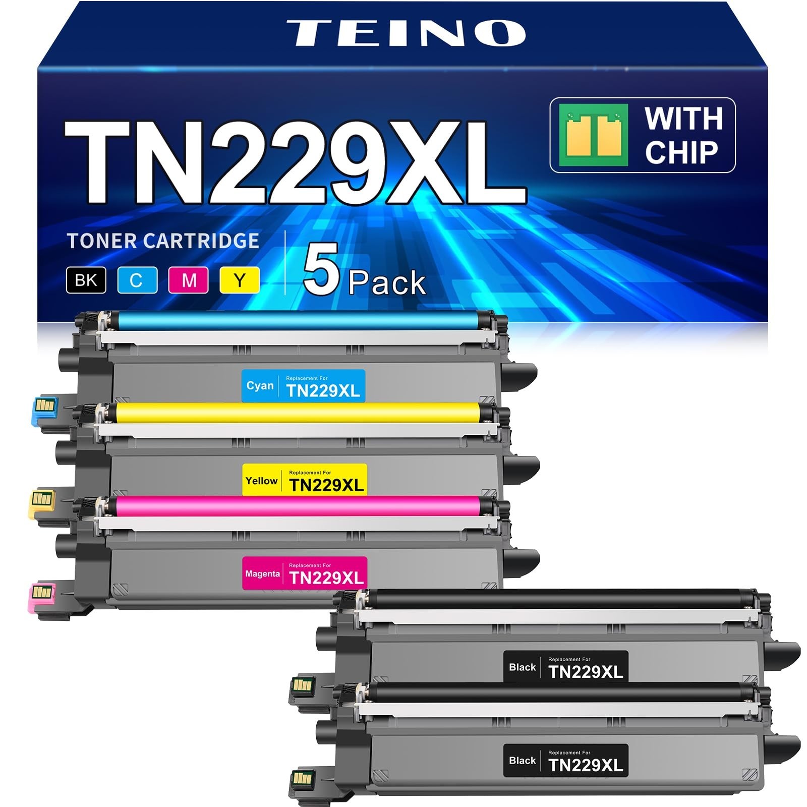TEINO Compatible TN229XL Toner Cartridges Replacement for Brother TN229XL TN229