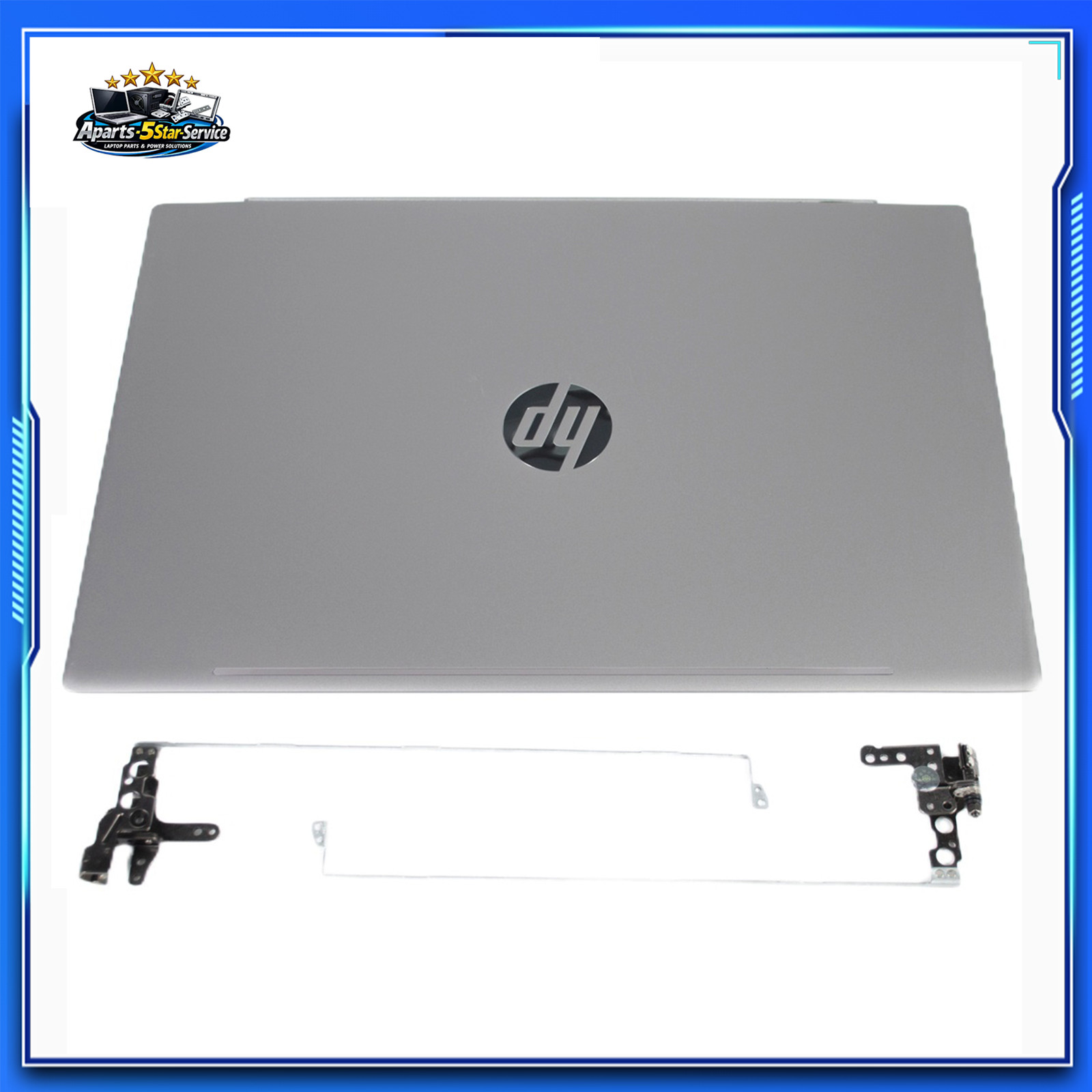 Gray For HP 15-CS 15-CW 15in LCD Back Cover w/ Screen Hinges L23879-001 TopLid