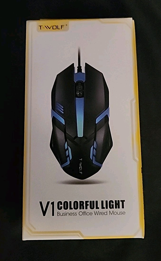 T-WOLF V1 Summoner Business Office Wired Rainbow Glow Mouse