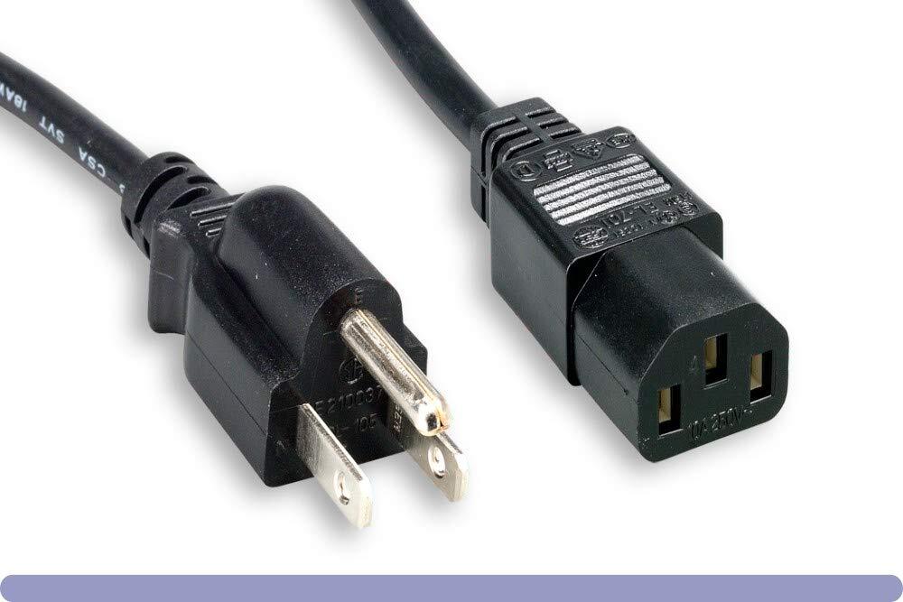 Ac Power Cord Replacement Cable for Plasma Tvs & Computers 12FT NEMA IEC