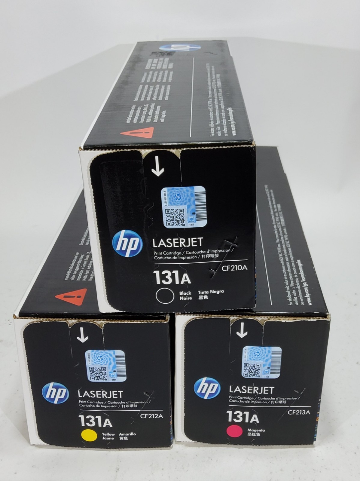 HP 131A Toner Cartridge Black  Magenta Yellow Set CF210A  CF212A CF213A Sealed