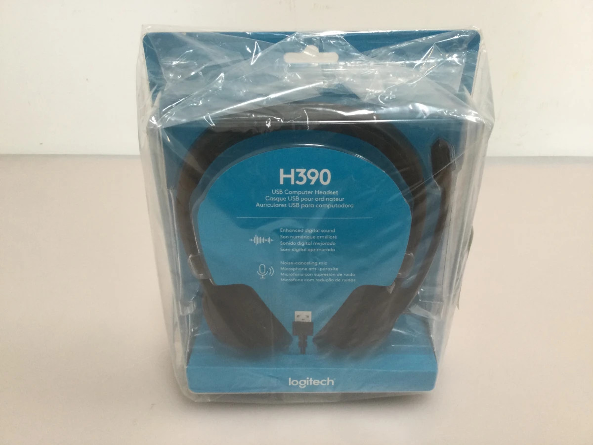 Logitech H390 USB Computer Headset with Noise-Canceling Microphone NEW/SEALED