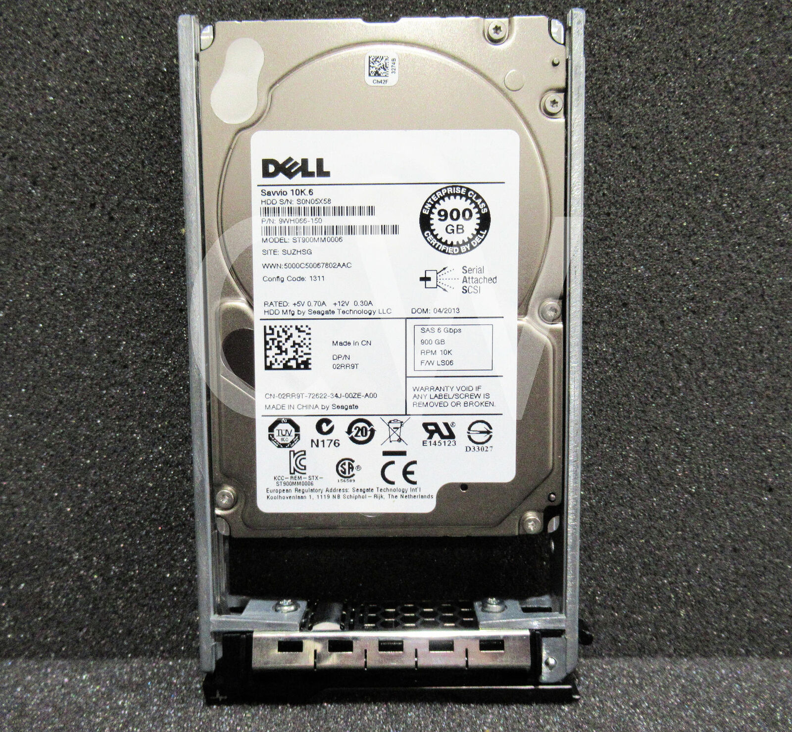 2RR9T ST900MM0006 Dell 900GB 10K RPM 6Gb/s 2.5