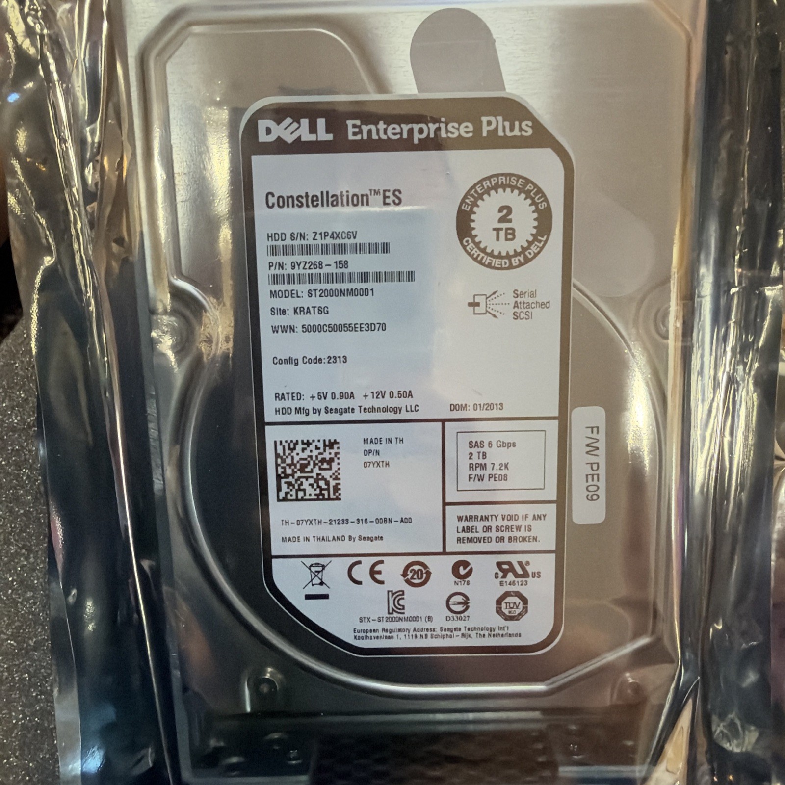 Dell Constellation ES ST2000NM0001 2TB 3.5'' SATA 7.2K 6Gbps Hard Drive