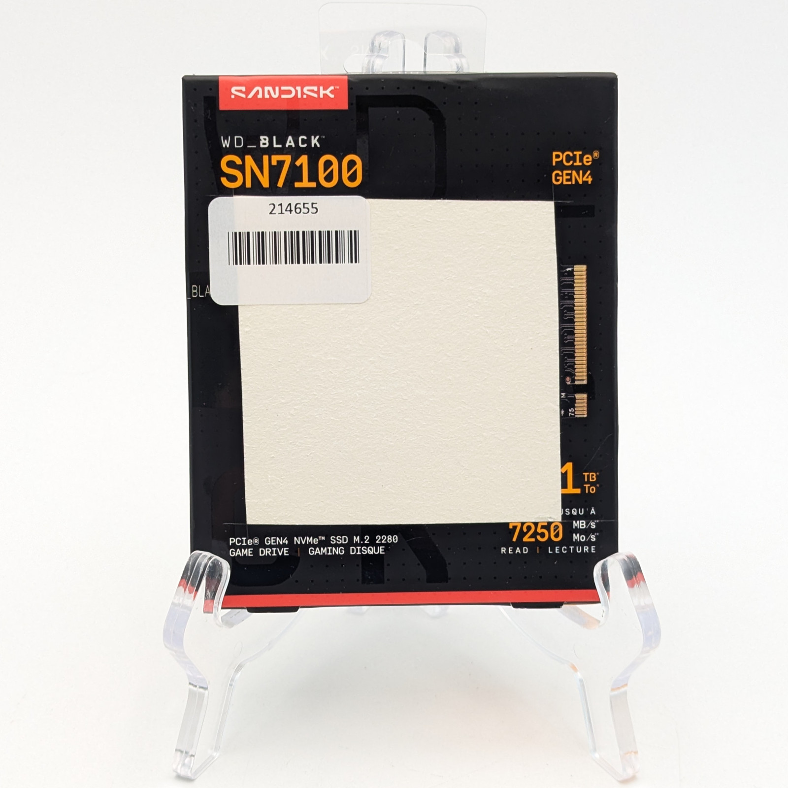 SanDisk WD_Black SN7100 1TB M.2 2280 PCIe 4x4 NVMe Internal SSD
