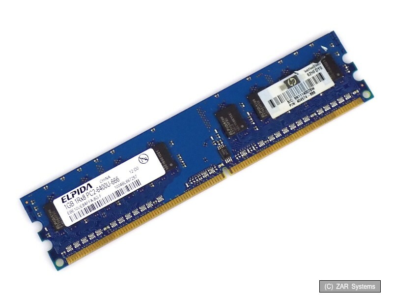 1GB HP 404574-888 Elpida EBE10UE8AFFA-8G-F 800Mhz DDR2 CL6 1.8V PC2-6400U RAM