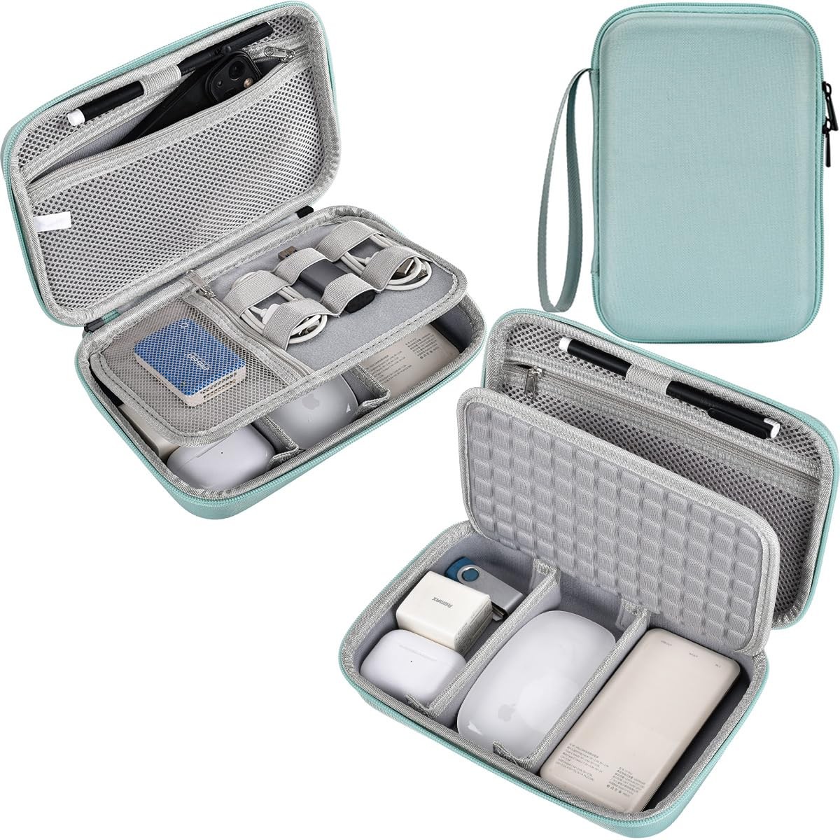 Hard Travel Electronic Organizer Case for MacBook Power Adapter Chargers Cabl...
