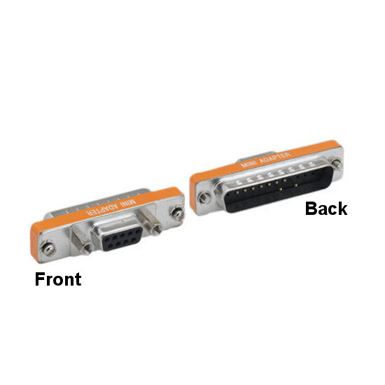 Kentek Mini DB25 Male to DB9 Female Adapter Connector Changer Serial Port RS-232