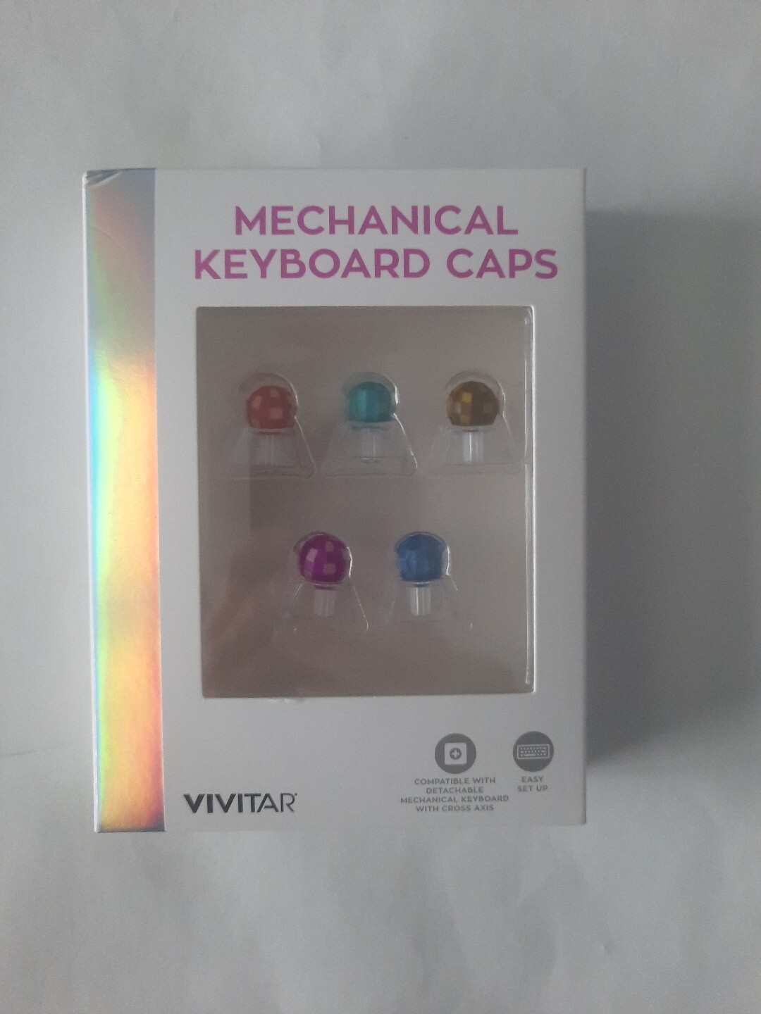 Set 6 Vivitar Mechanical Keyboard Caps Disco Novelty Keycap Gamer Gaming Gift