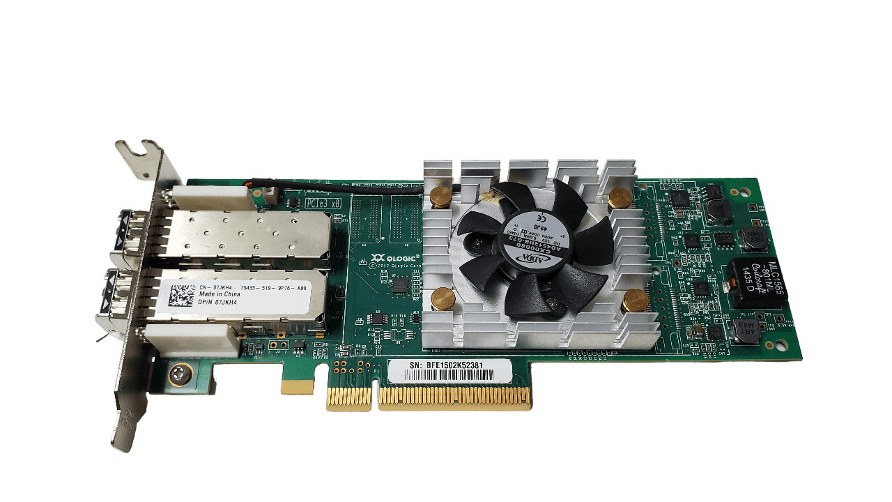 Dell 3PCN3 Qlogic QLE2662L-DEL Dual Port 16GB HBA w/SFPs 76EF3 7JKH4 Half Height