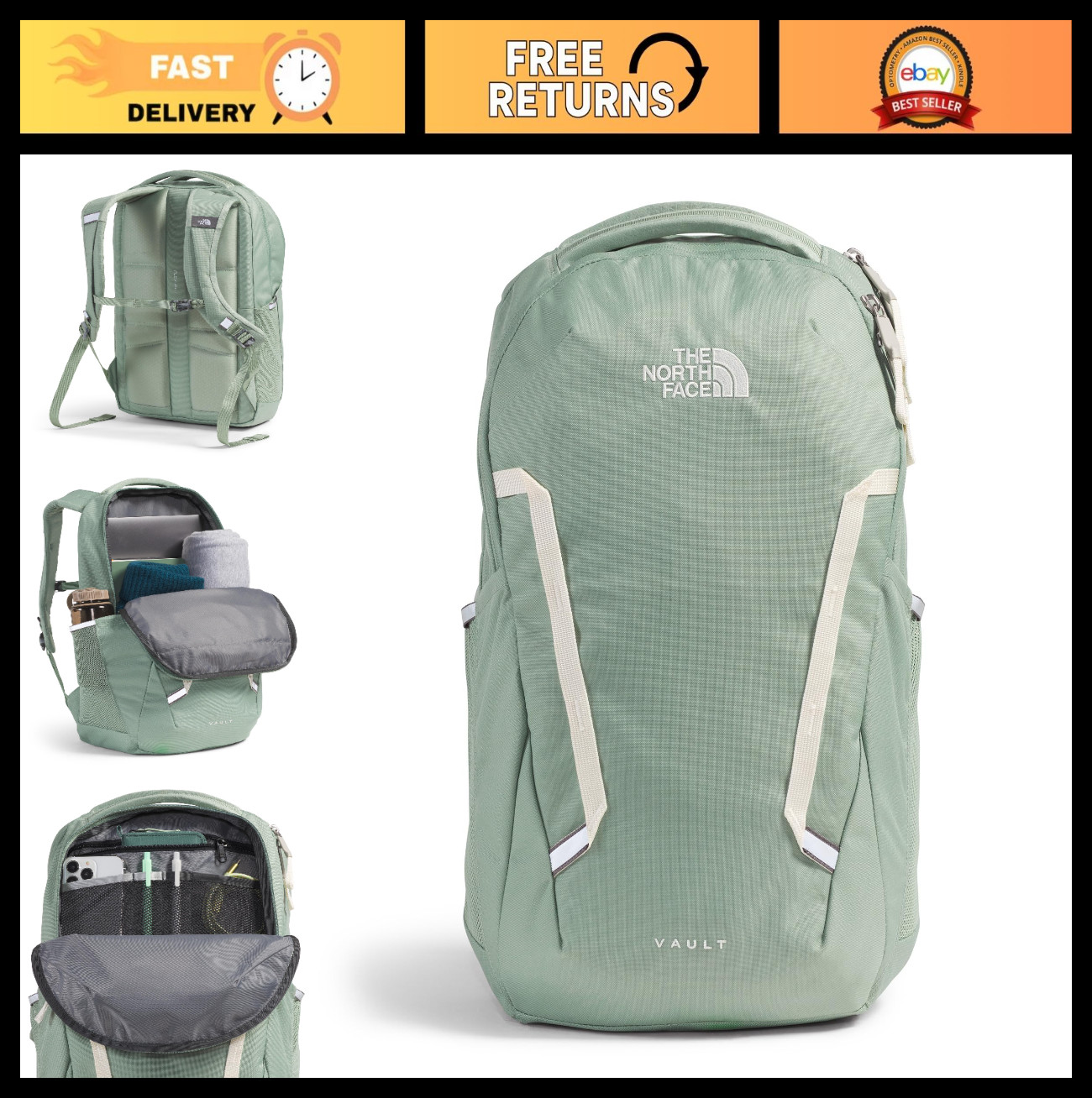 Everyday Laptop Backpack, Water-Repellent Commuter Bag, Spacious & Stylish Desig
