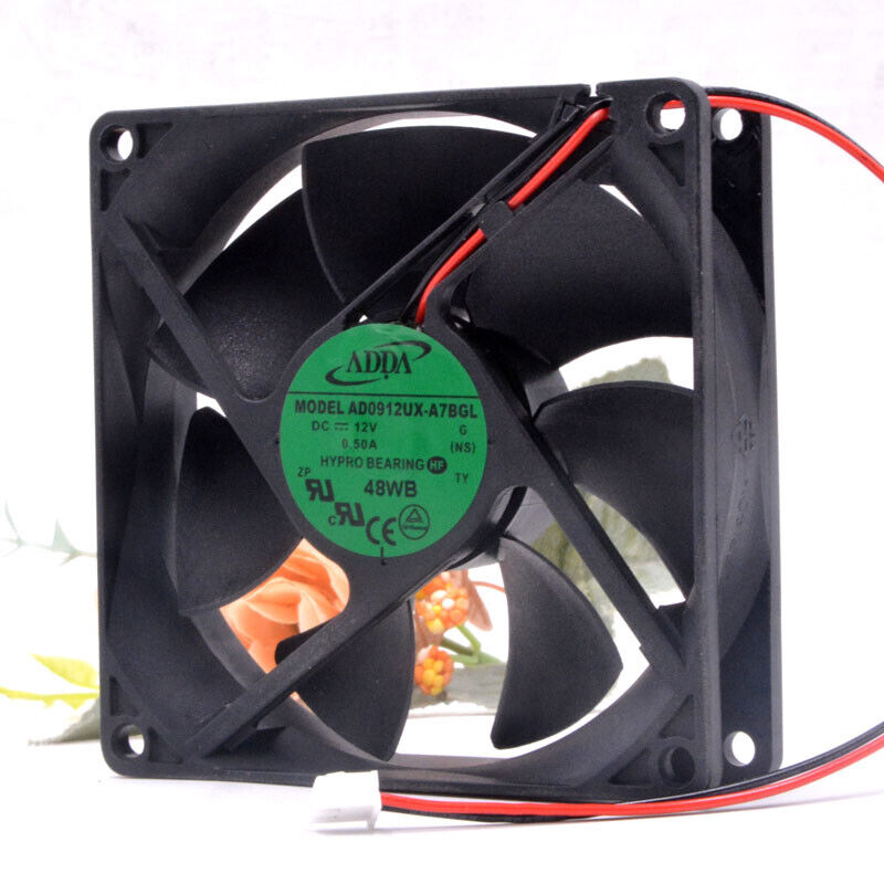 1pc ADDA AD0912UX-A7BGL 9225 9CM 12V 0.50A 2-wire  Cooling Fan
