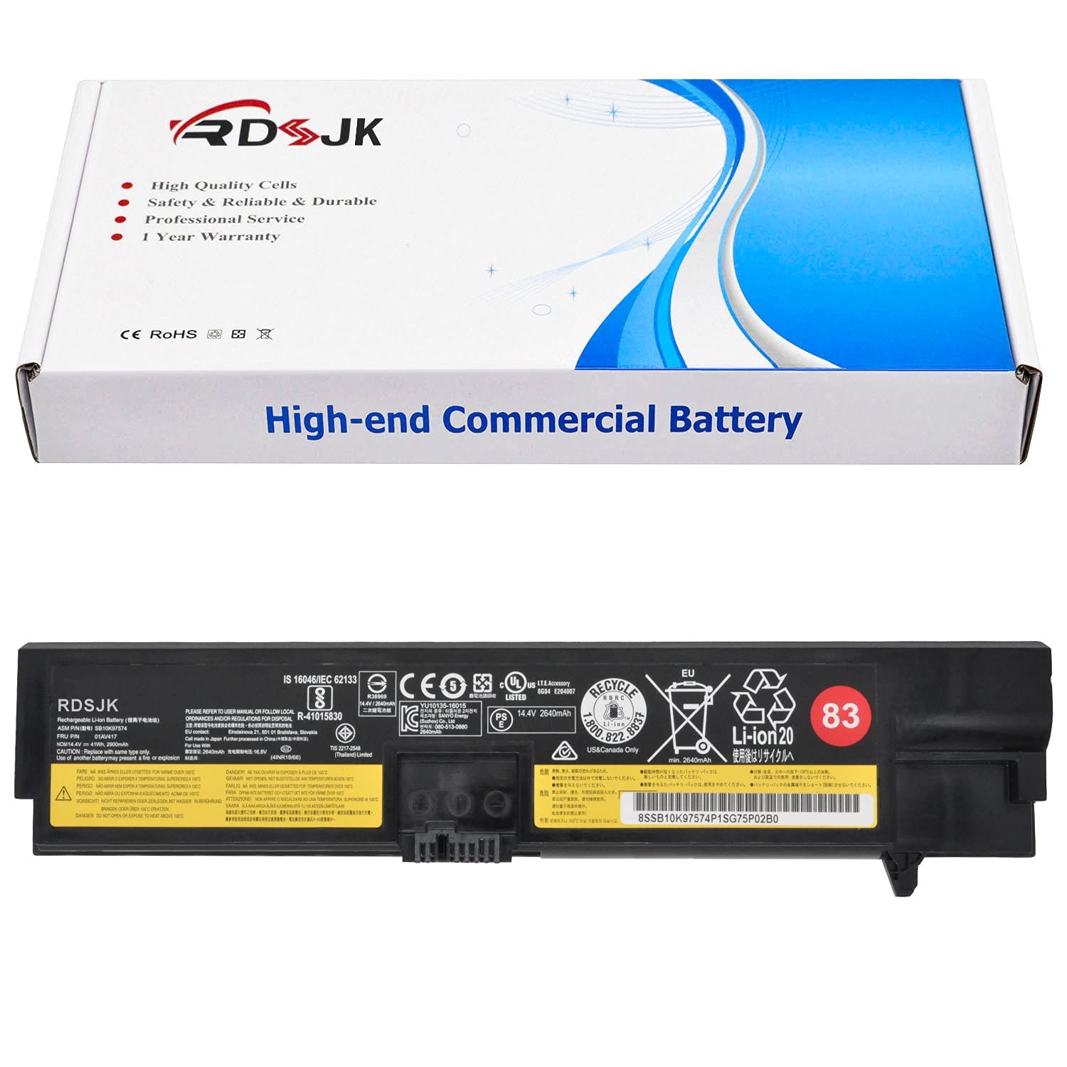 01AV418 SB10K97575 83 82 Laptop Battery for Lenovo ThinkPad E570 E570C E575