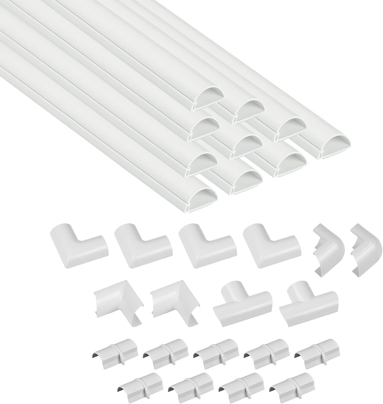 Self-Adhesive Cord Cover Kit - 157in Paintable Cable Raceway