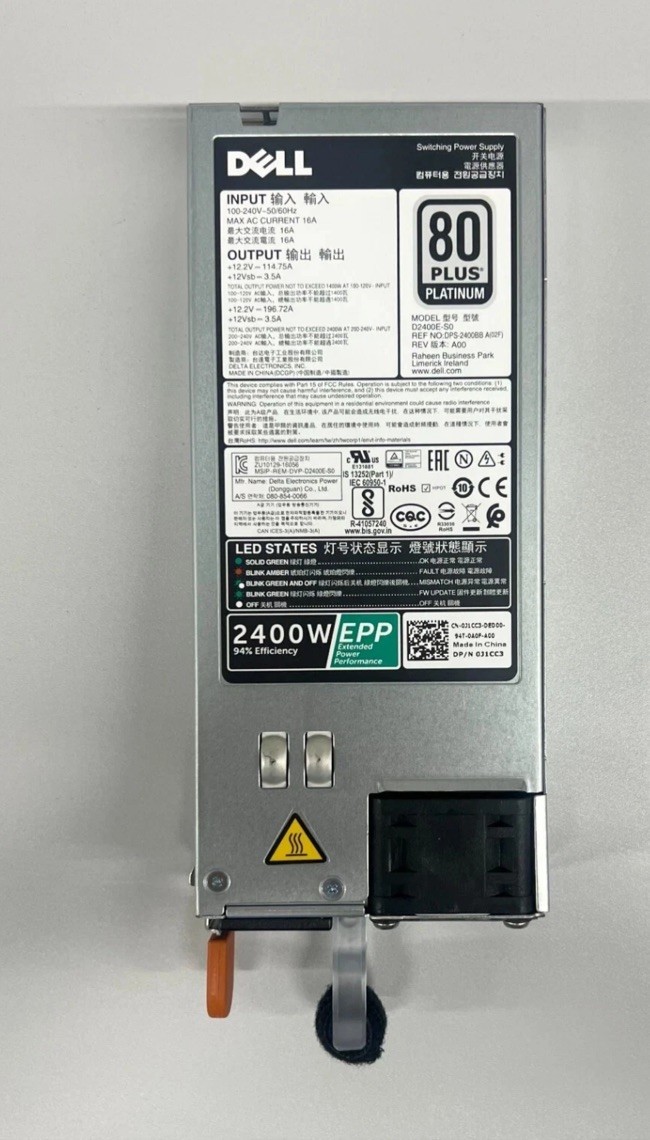 Dell 0J1CC3 cn-0J1CC3 J1CC3 2400W POWER SUPPLY FX2S/R940 0CXC2T CXC2T  CN-0CXC2T