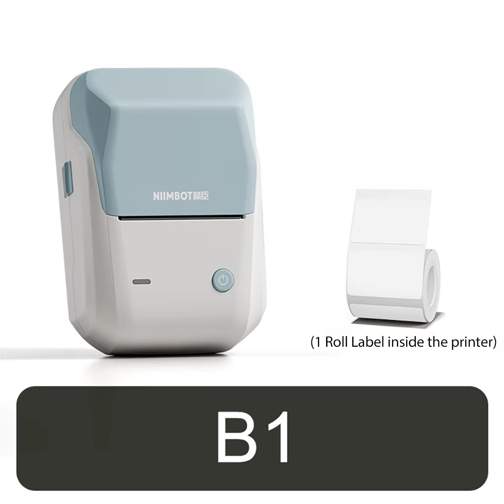 B21/B1 Portable Thermal Printer 1500mAh Wireless Sticker Printer With Self-adhes