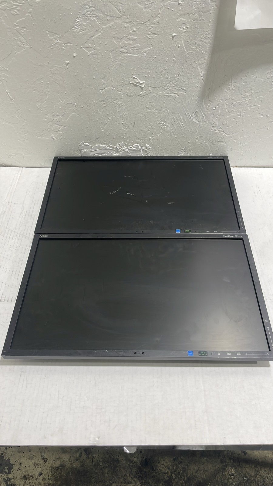 NEC MultiSync EX231W 23" Widescreen 1080p LED LCD Monitor Black Lot of 2