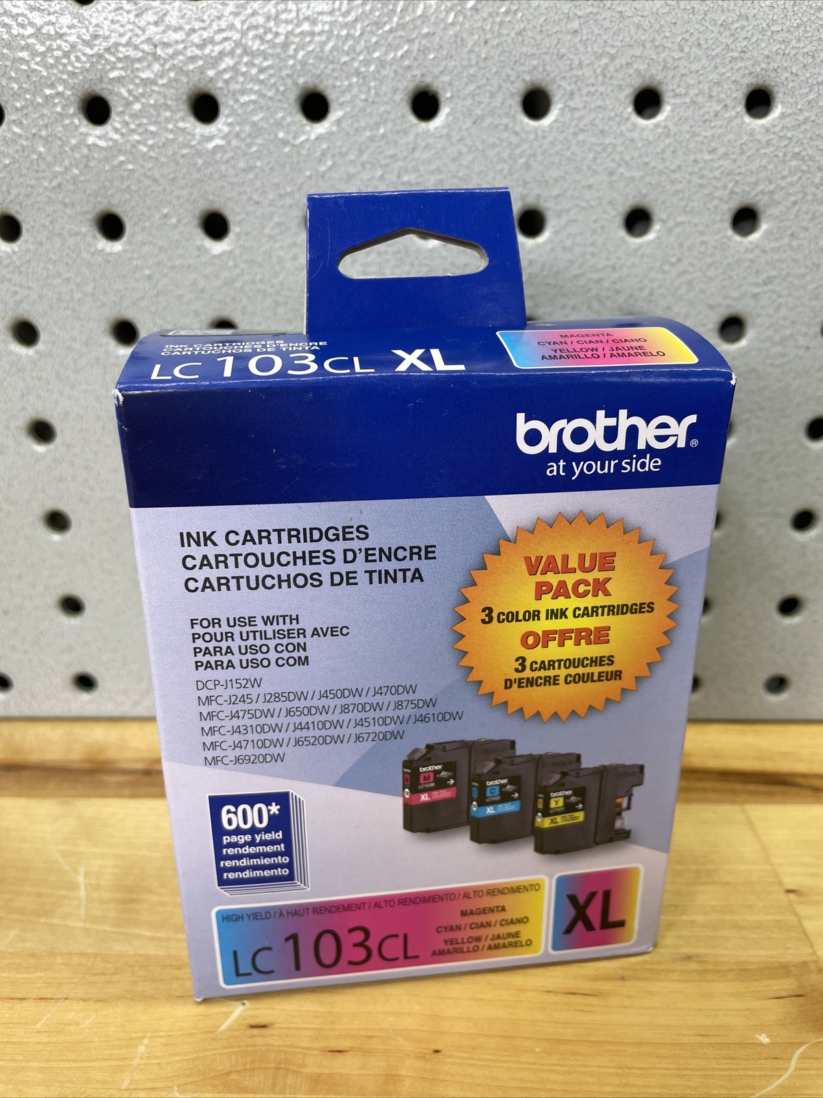 Brother - LC1033PKS XL High-Yield 3-Pack Ink Cartridges - Cyan/Magenta/Yellow...