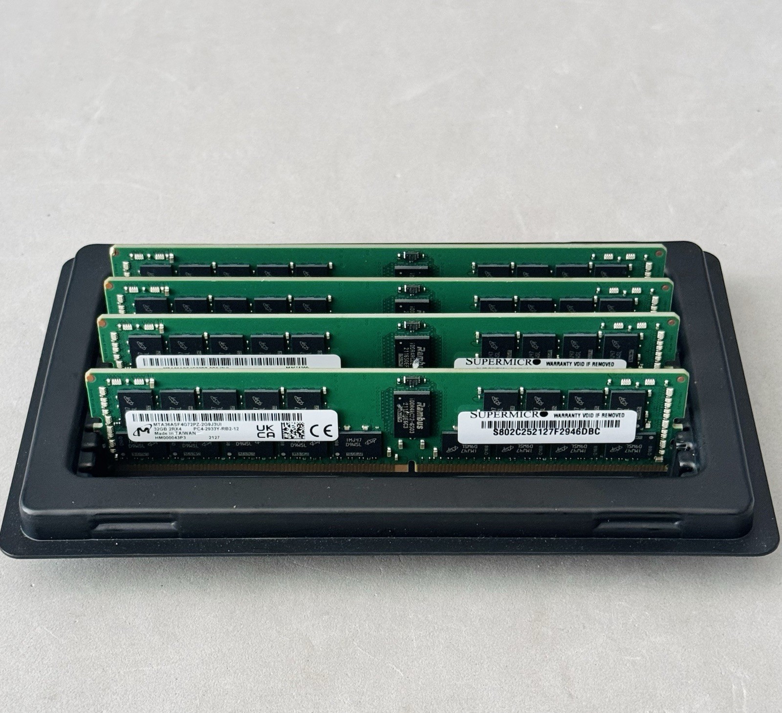 4x *WILL NOT POST* MICRON 32GB RAM DDR4-2933 PC4-2933Y MTA36ASF4G72PZ-2G9J3UI