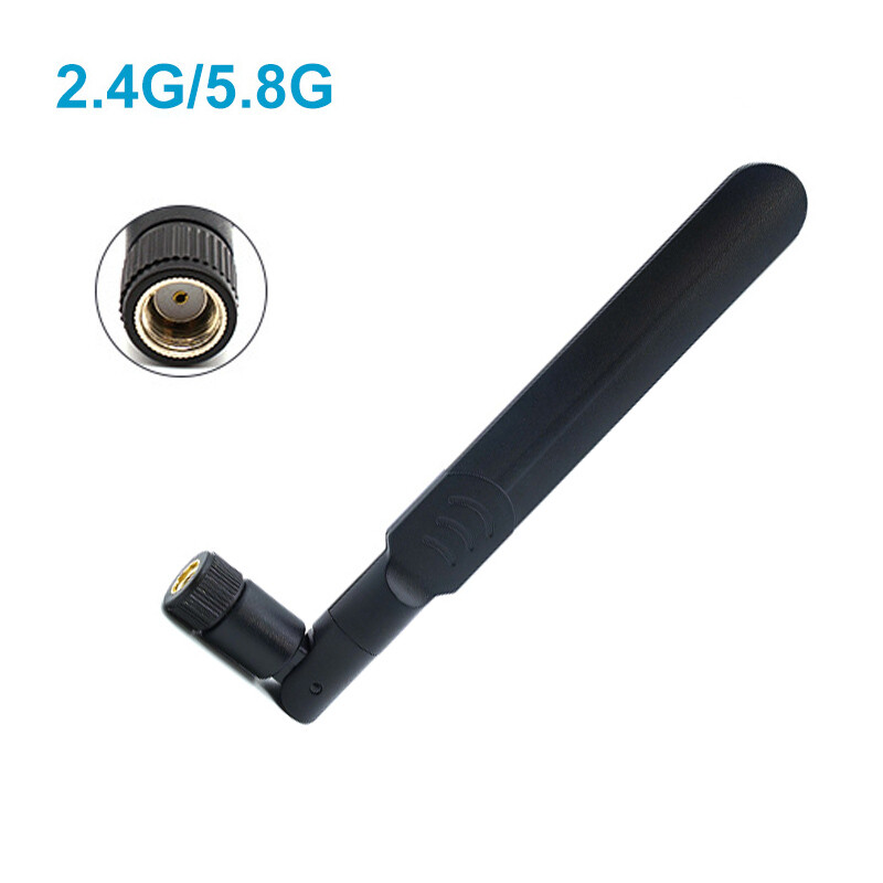 10x 5DBi 2.4GHz / 5.8GHz Dual-Band Antenna RP-SMA Male Jack Connector Black