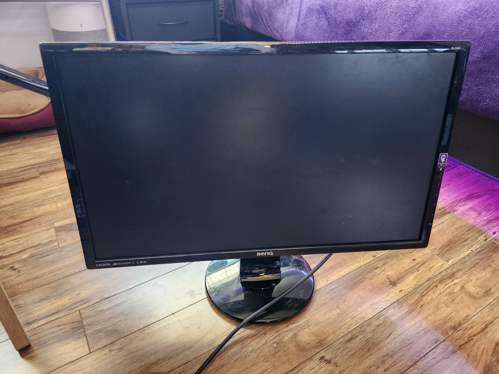 BenQ GL2460-B Monitor Stylish HD 1080p Display with Eye-Care Technology