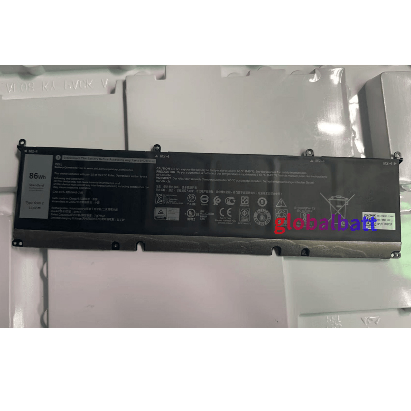 New OEM 86WH 69KF2 Battery For Dell XPS 15 9500 Precision 5550 M59JH M15 M17