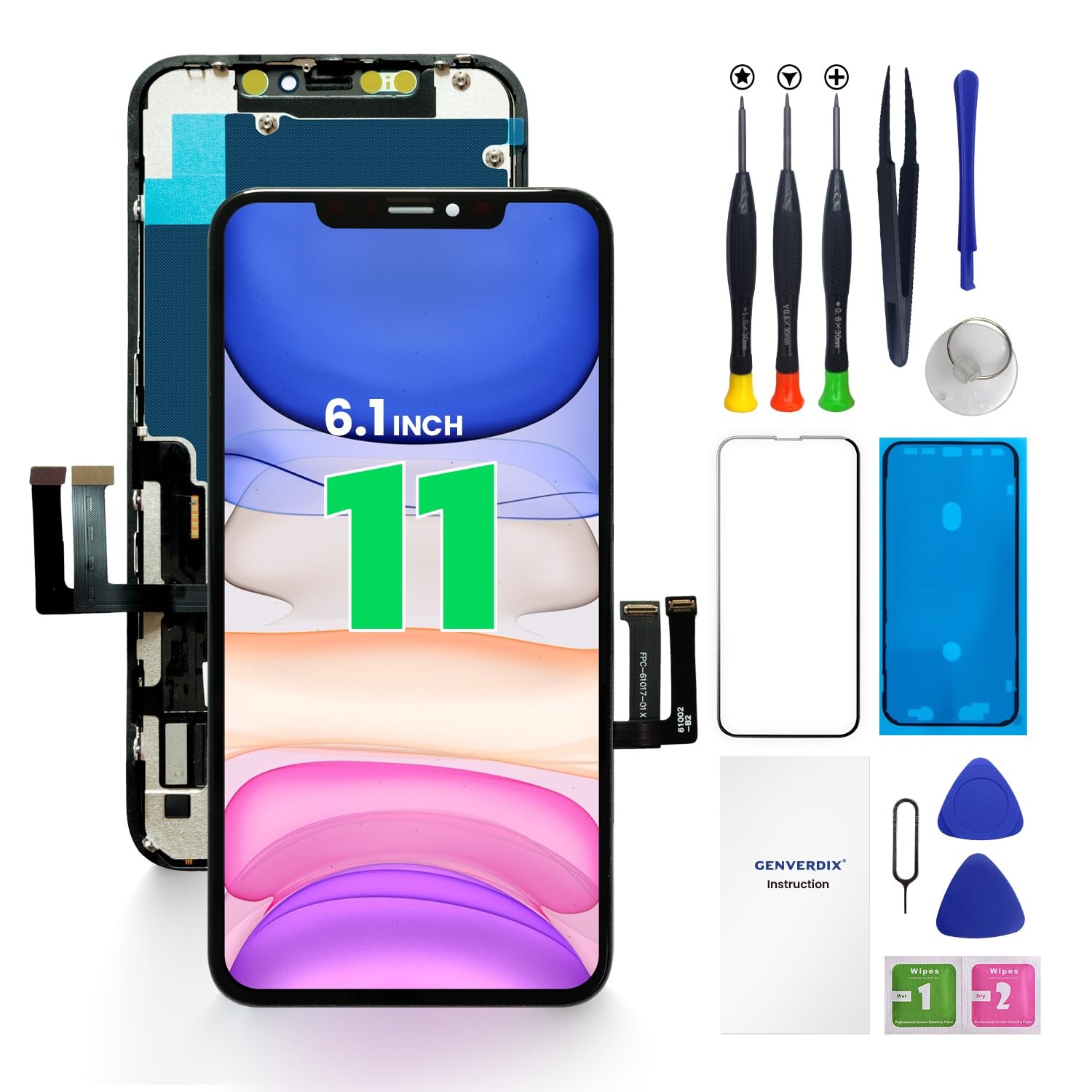 for iPhone 11 Screen Replacement 6.1″ LCD Display Digitizer Kit