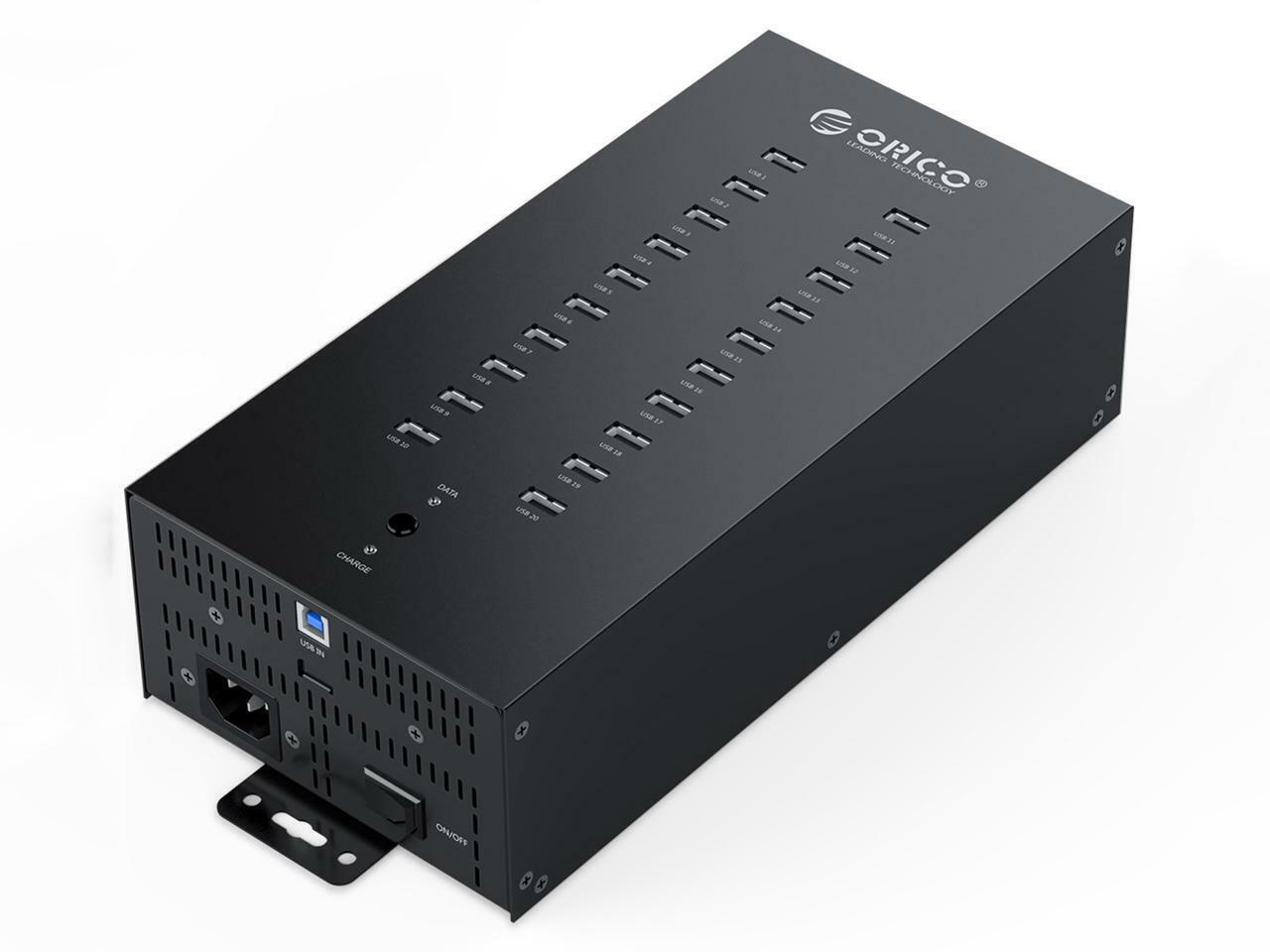 ORICO 20/30 Ports Industrial 300W Powered Data Hub USB 2.0 Splitter Full Metal