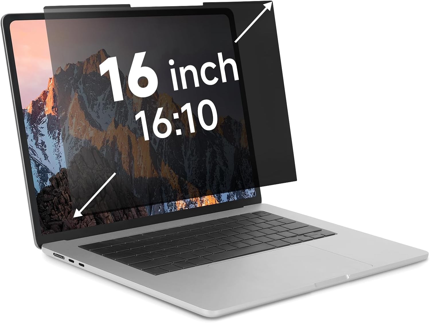 Removable Anti Glare Nano-Suction Privacy Screen for 16 Inch Laptop 16:10
