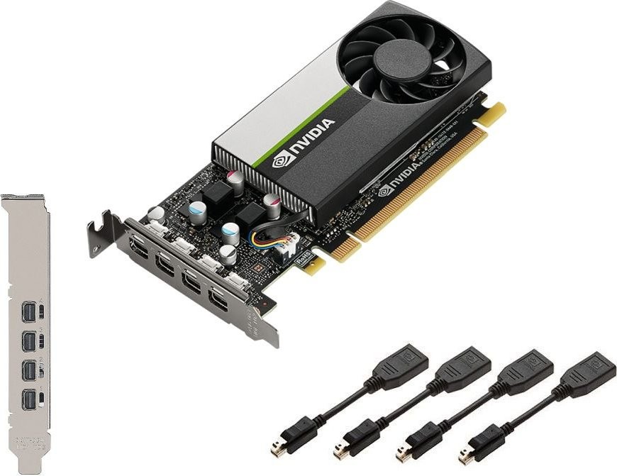 PNY T1000, 4GB GDDR6, 4x mDP (PNY VCNT1000-PB), Nvidia Quadro, 3536403384692