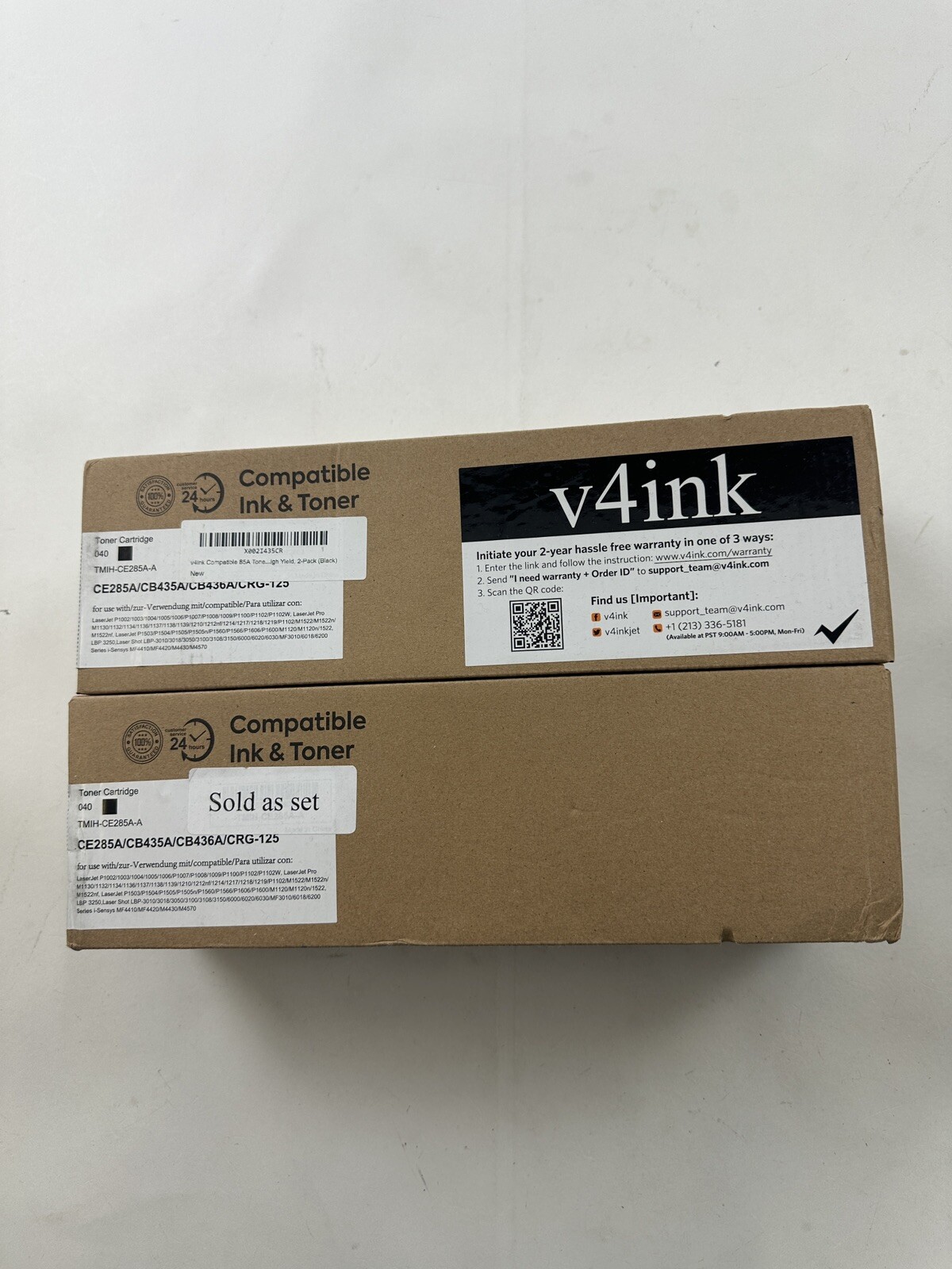 v4ink 2PK Compatible 85A Toner Cartridges HP CE285A HP Pro P1102 P1109w P1505