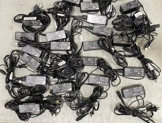 Lot of 20 - Lenovo AC Power Adapter 45W SA10E75792 00HM614 ADLX45DLC2A