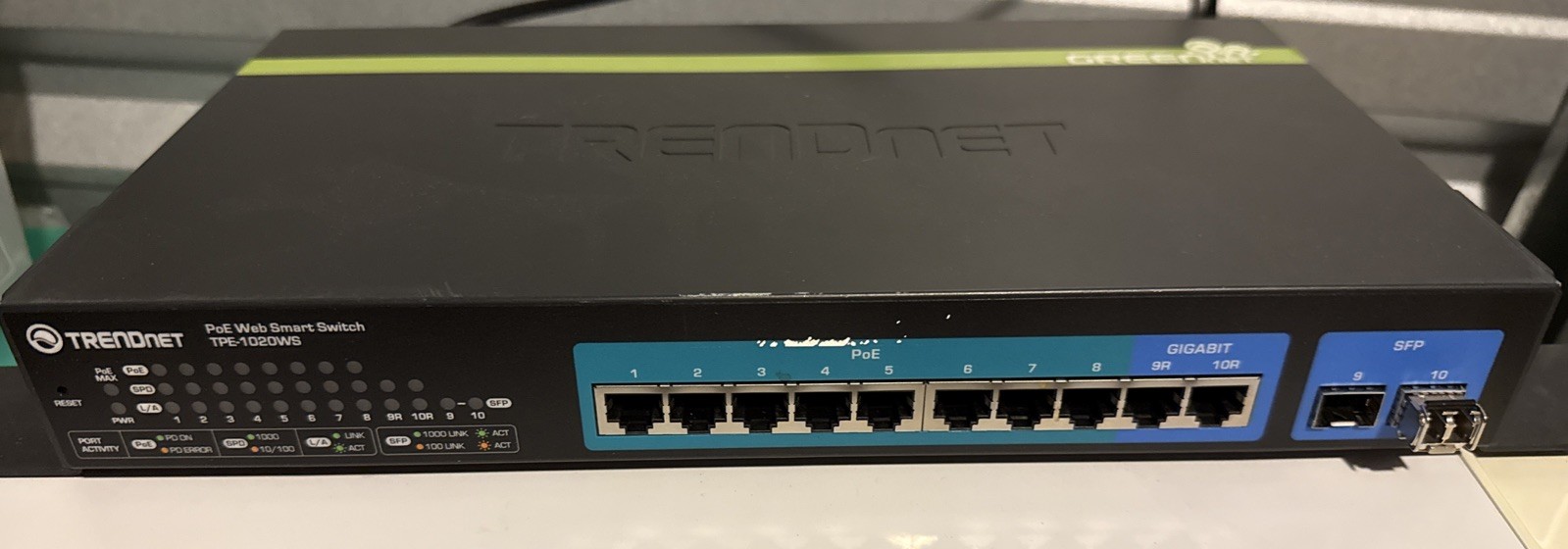 TRENDnet TPE-1020WS 10-Port Gigabit Web Smart PoE+ Switch - Two Available