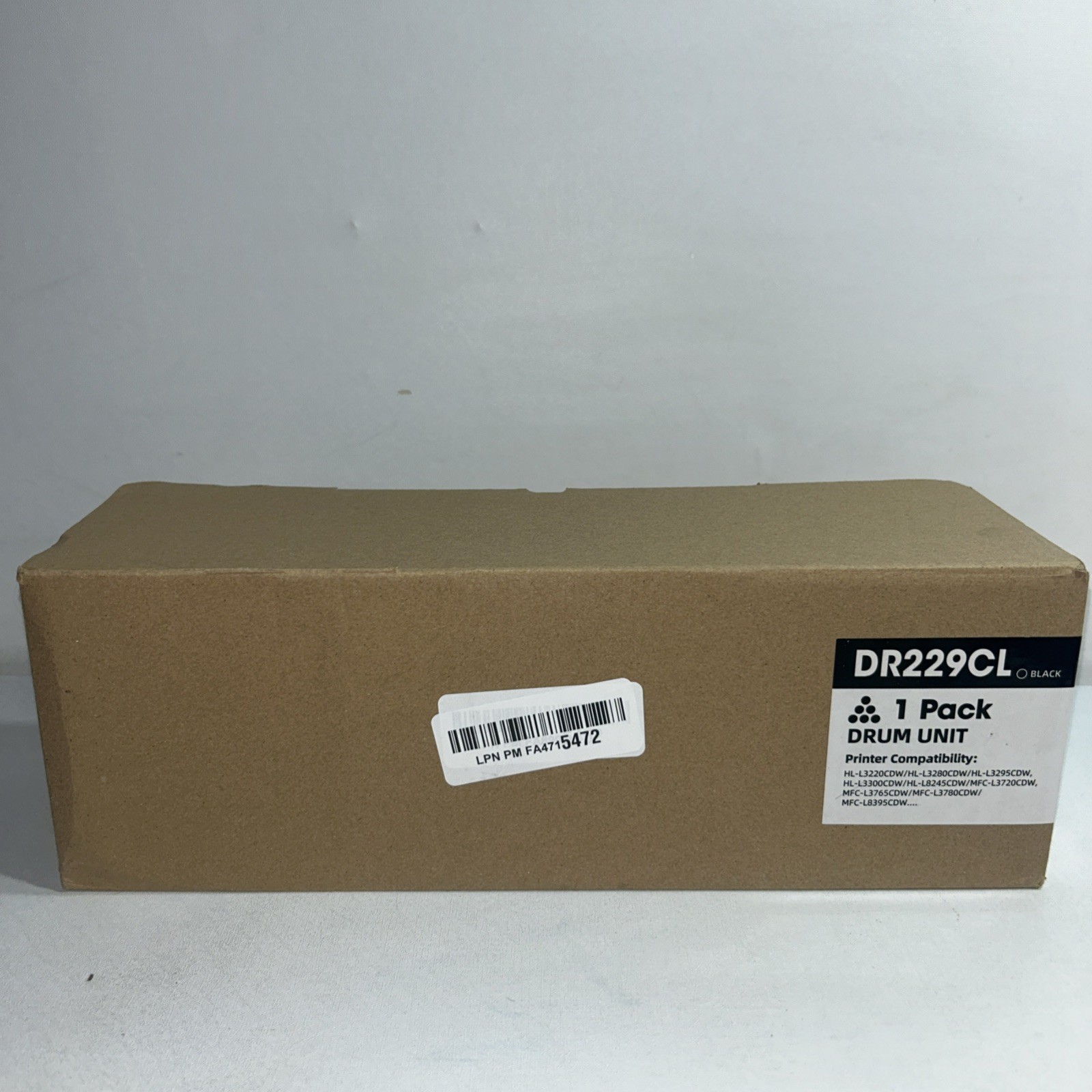 New DR229CL Black Drum, No Toner Drum Only
