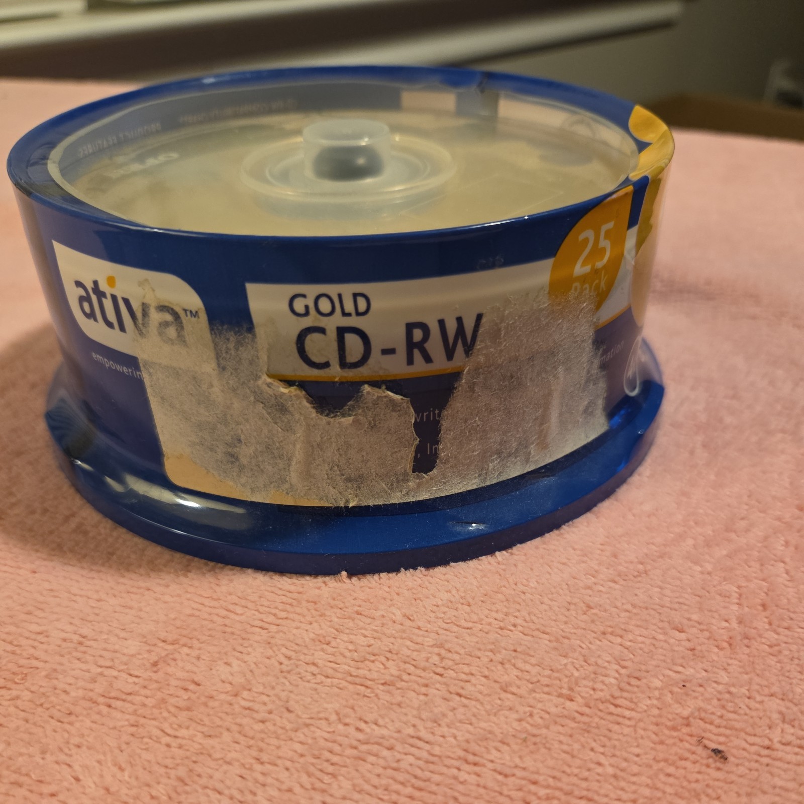 New Sealed Ativa GOLD CD-RW 25 Pack 4x 700 MB 80 MIN