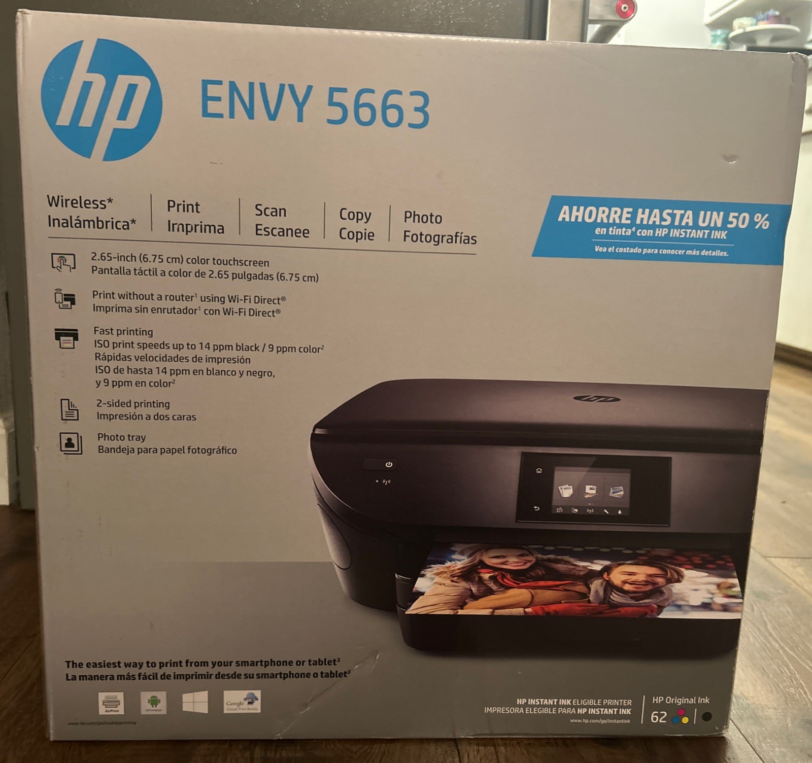 HP Envy 5663 Wireless Color Printer New Factory Sealed Touchscreen Scan Copy