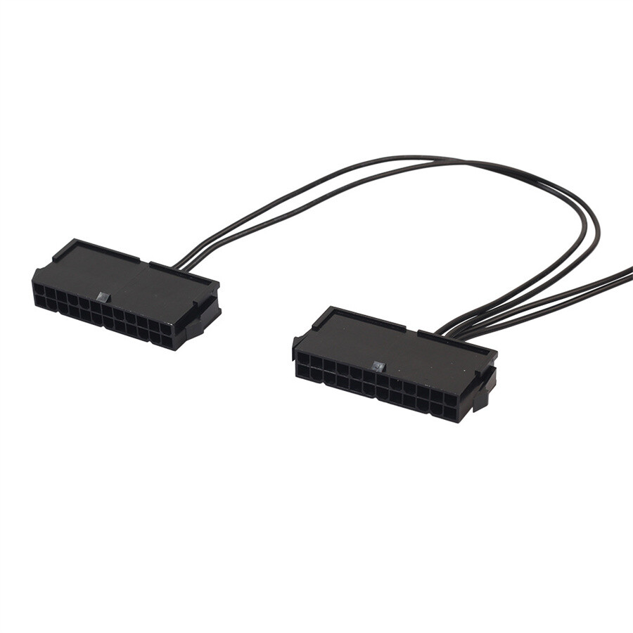 24 Pin 20+4pin Triple 3 PSU ATX Power Supply Splitter Adapter Cable Cord 30cm