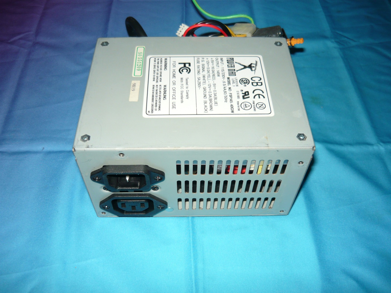 Vintage Power Man FSP145-40GW 145W Mini AT Power Supply Used Description