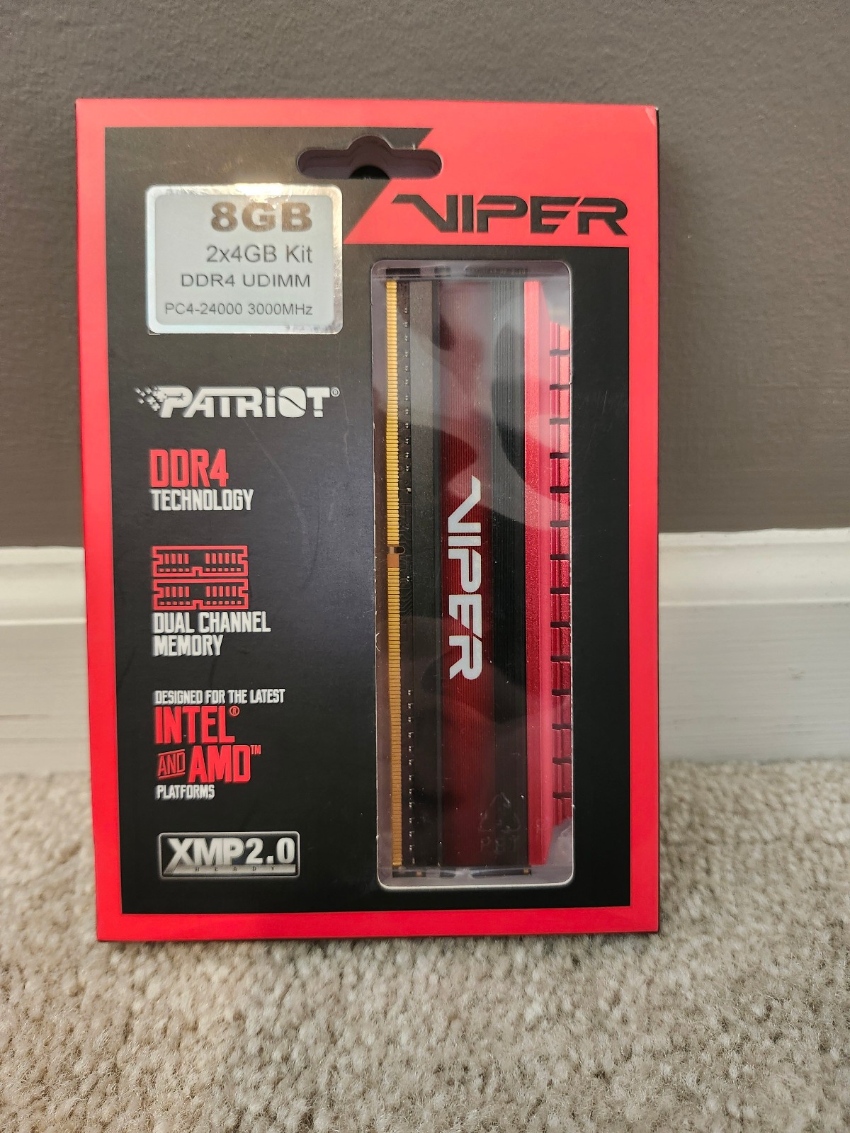 Patriot Viper 4 Series 3000MHz (PC4 24000) 8GB Dual Channel DDR4 Kit *Free Ship