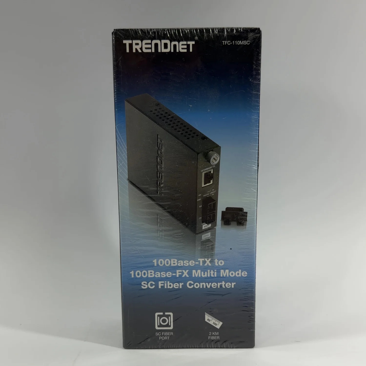New Trendnet TFC-110MSC 100Base-TX to 100Base-FX Multi Mode SC Fiber Converter