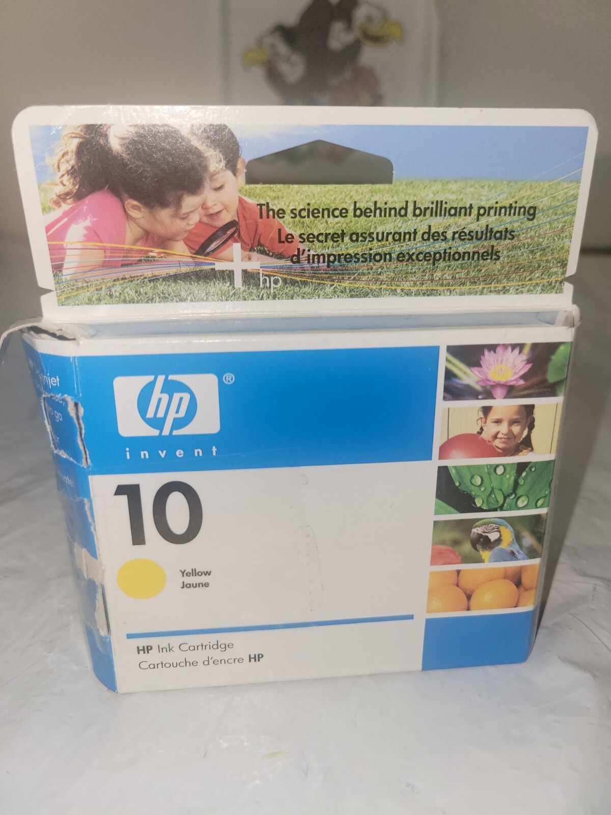 Genuine - HP 10 - Yellow - Ink Cartridge - C4842A - 07/2007.  Je 
