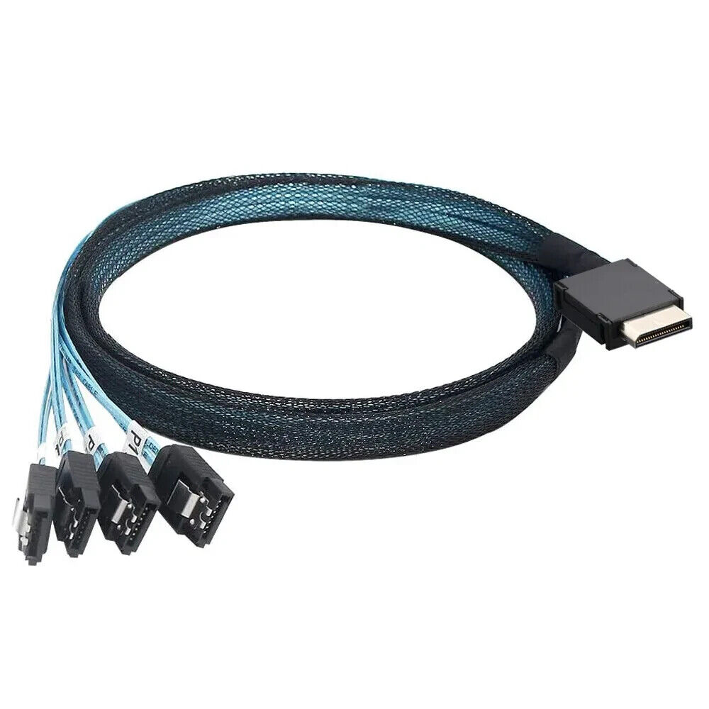 Oculink PCI-express SAS SFF-8611 4i To 4X SATA High-speed Conversion Cable 50CM