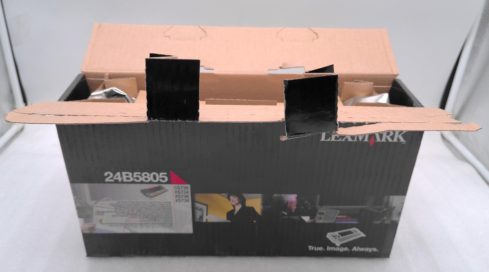 NEW-OPEN GENUINE LEXMARK 24B5805 MAGENTA TONER CARTRIDGE